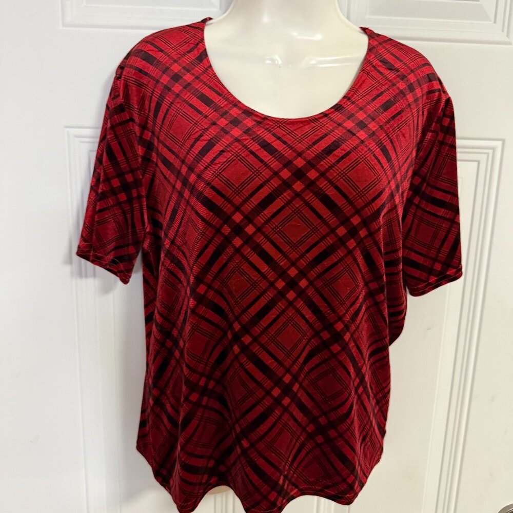 Vintage Kathie Lee Collection Velour Top SZ Medium Holidays Cozy Glam